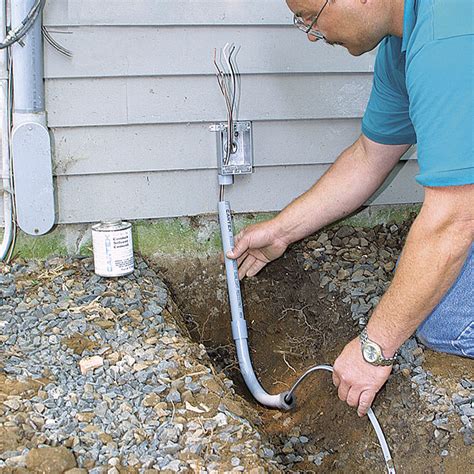 running armoured cable above ground